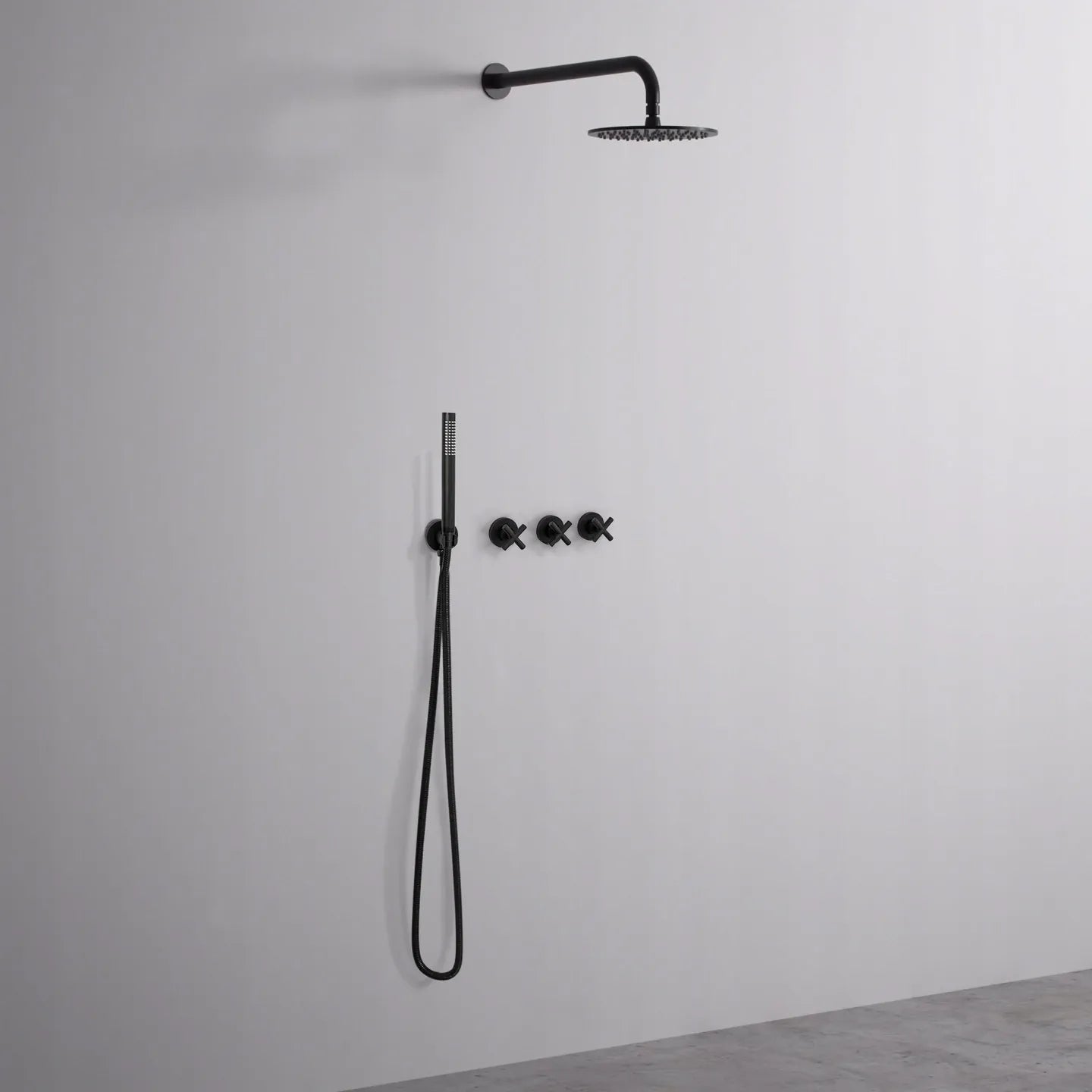 Inbouw Regendoucheset REA Exit Mat Zwart + Box