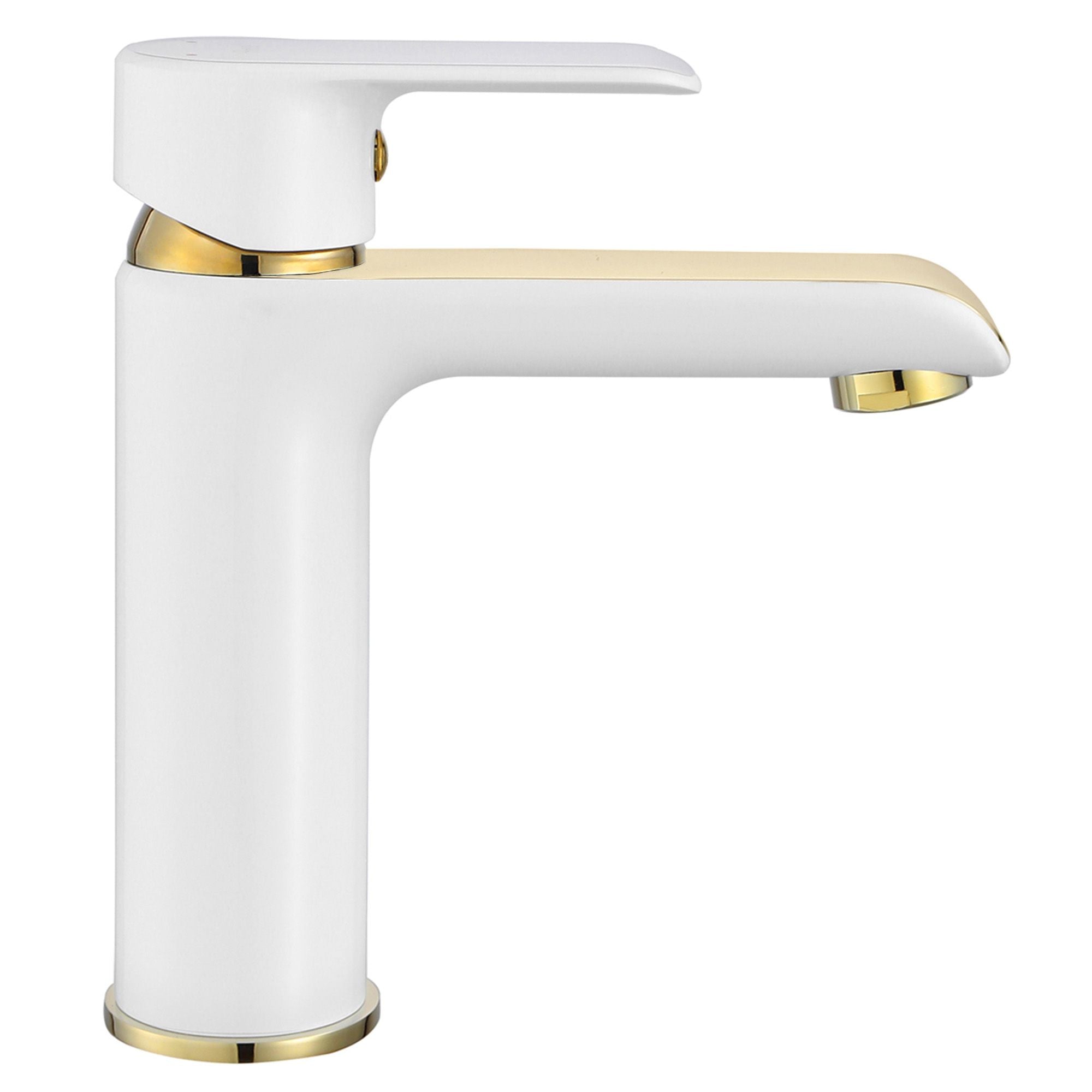 Wastafelkraan Rea Bloom White/Gold Low