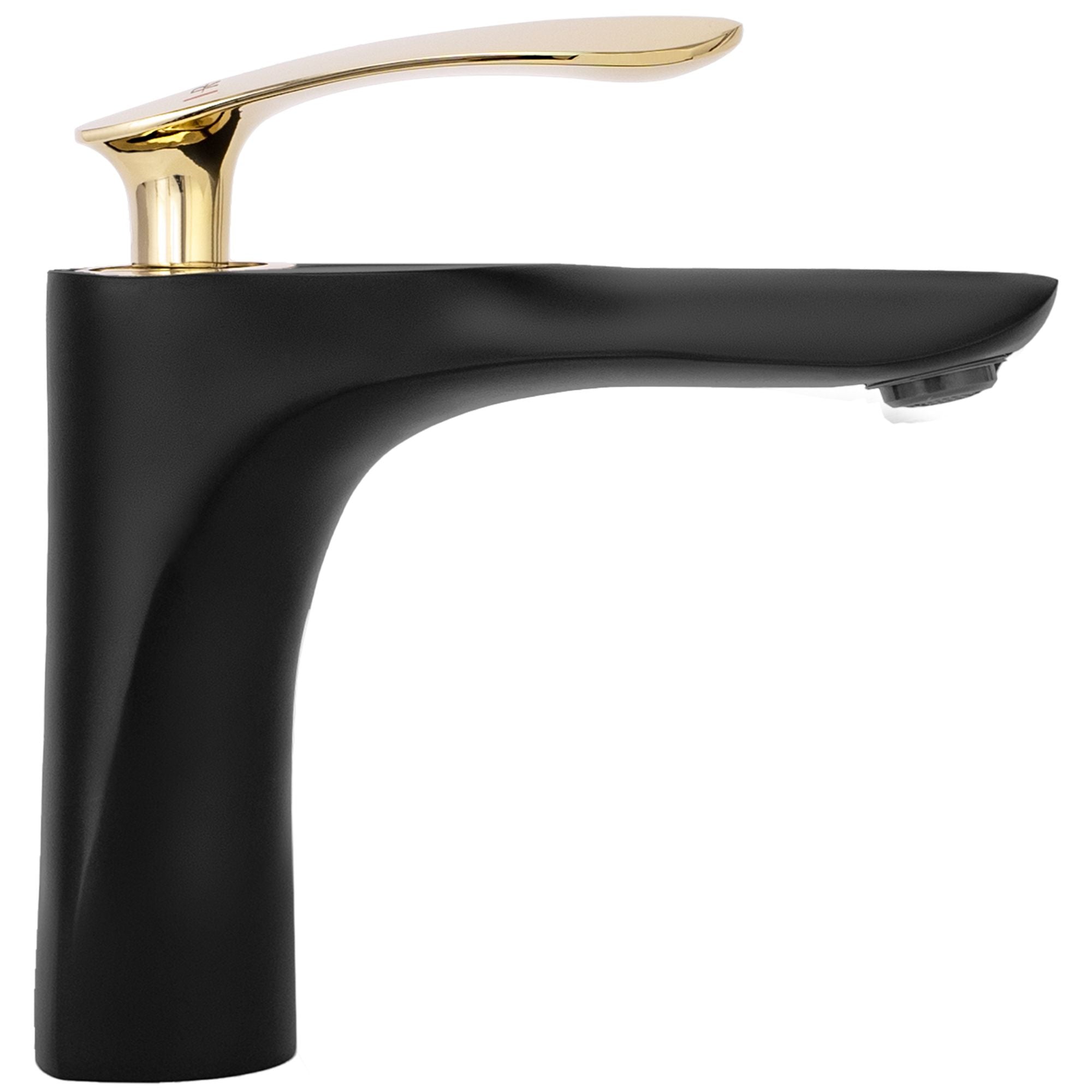 Wastafelkraan Rea Orbit Black Gold Low