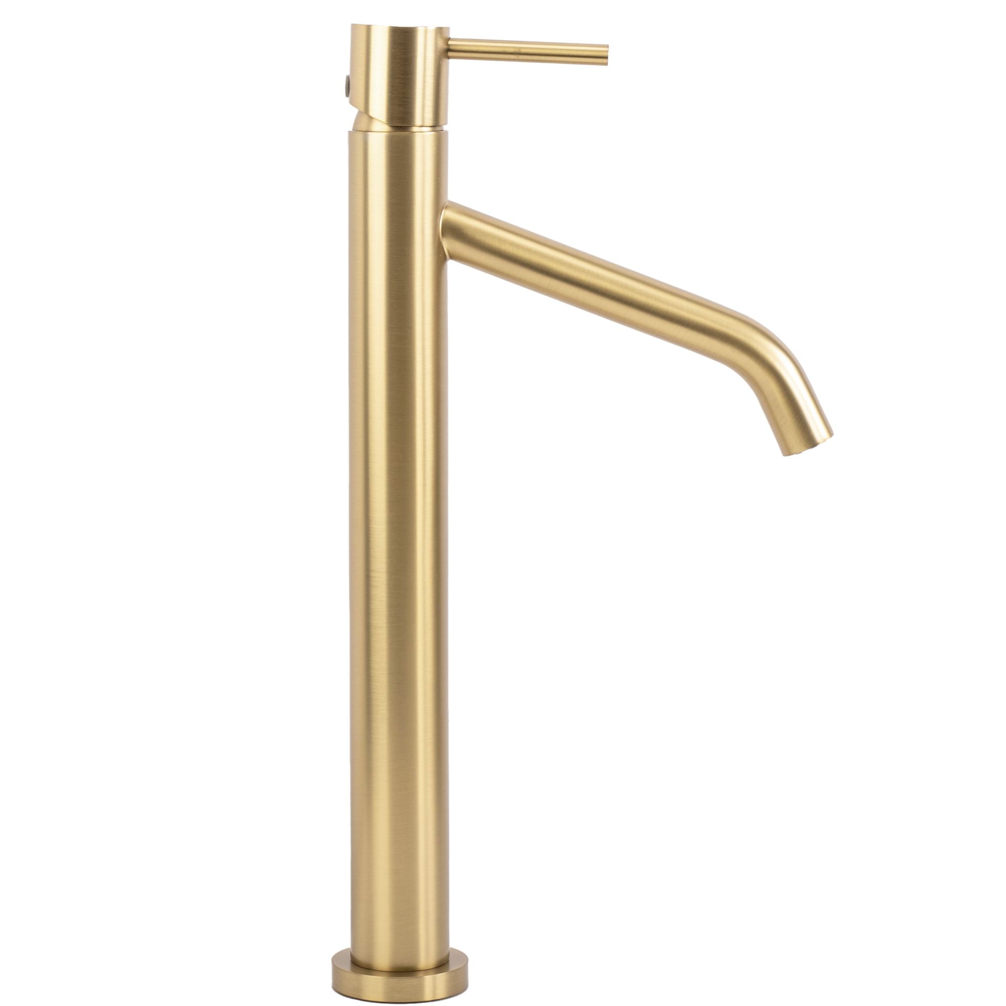 Wastafelkraan Rea Level Gold Brush High