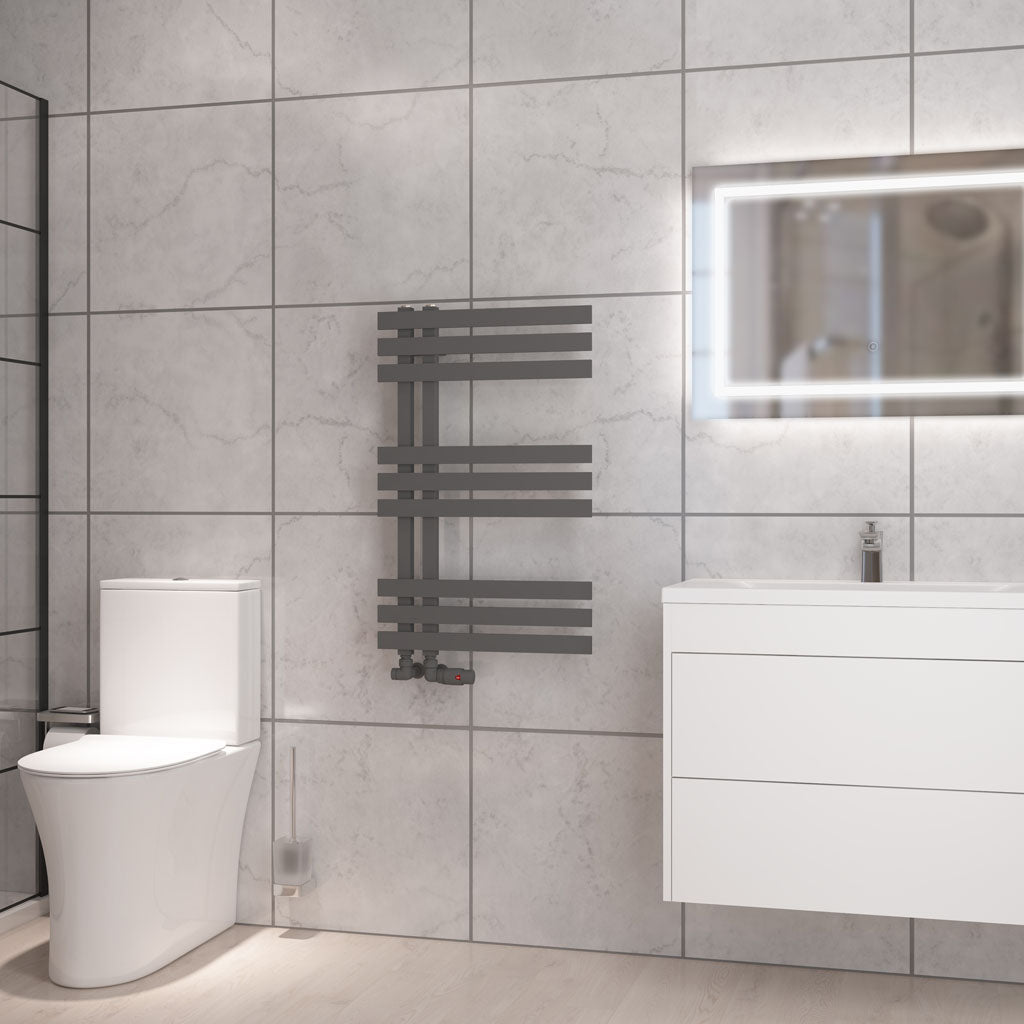 Eastbrook Hurley handdoekradiator 50x80 cm 450W Mat Antraciet