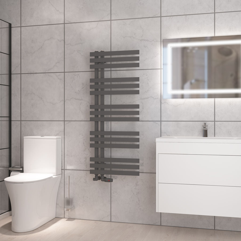 Eastbrook Hurley handdoekradiator 50x120 cm 600W Mat Antraciet