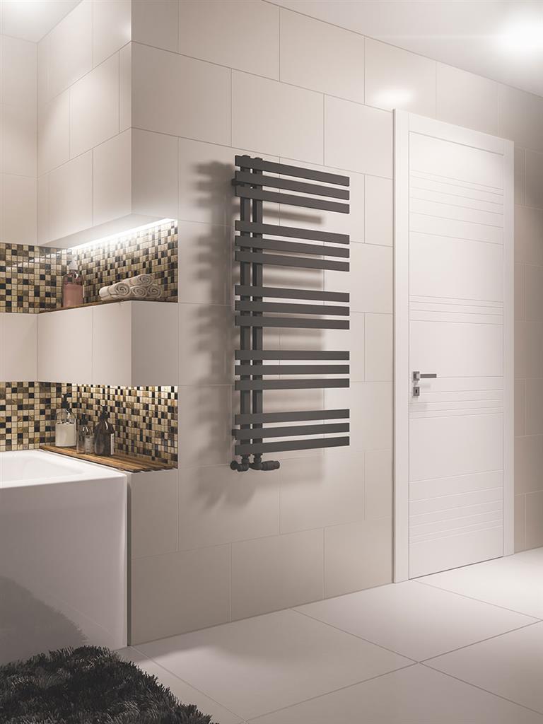Eastbrook Hurley handdoekradiator 60x120 cm 600W Mat Antraciet