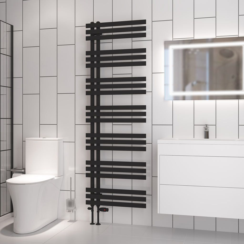 Eastbrook Hurley handdoekradiator 60x180 cm 750W Mat Zwart