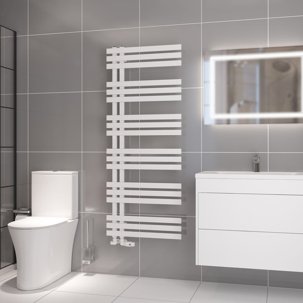 Eastbrook Hurley handdoekradiator 60x150 cm 750W Mat Wit