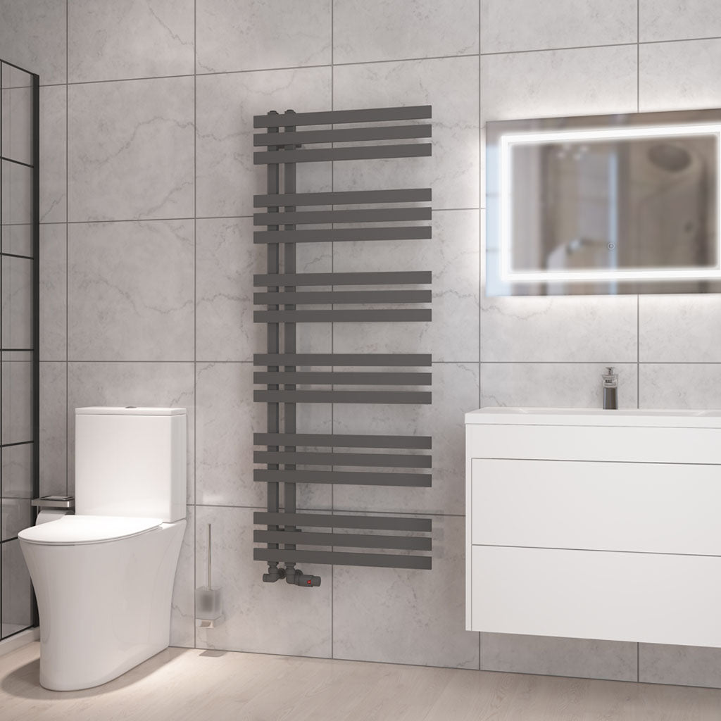 Eastbrook Hurley handdoekradiator 60x150 cm 750W Mat Antraciet