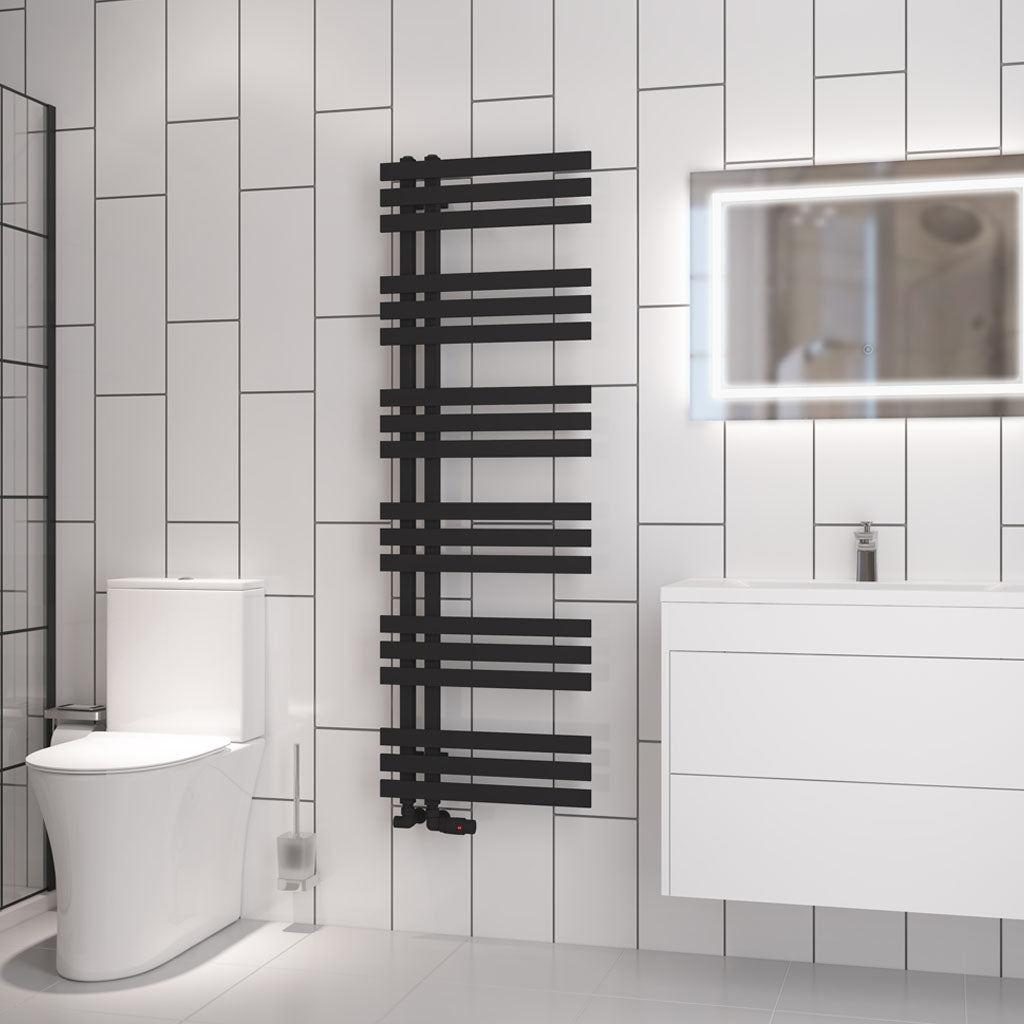 Eastbrook Hurley handdoekradiator 50x150 cm 600W Mat Zwart