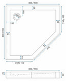 Douchebak Rea Diamond White 80x80 - View 9