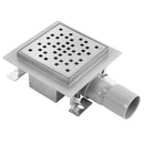 Lineaire afvoer REA DOTS Brush Steel 12x12