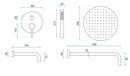 Inbouw regendoucheset Rea Lungo WHITE met uitloop + BOX - View 8