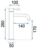 Wastafelkraan Rea Gusto Two Gold High - View 5
