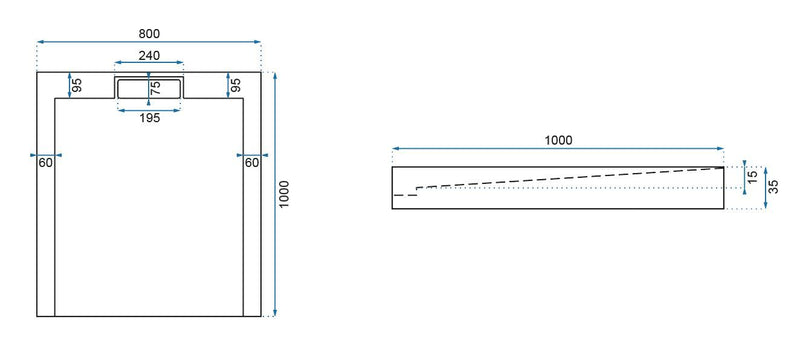 Douchebak Rea Grand Black 80x100  - View 12