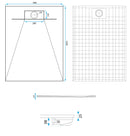 Douchebak Rea Bazalt Black 90x120 - View 9