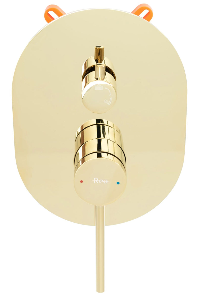 Inbouw regendoucheset Rea Oval Gold  + BOX - View 3