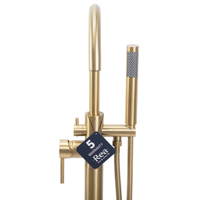 Vloeren  badmengkraan Rea Mono Gold Brush - View 5