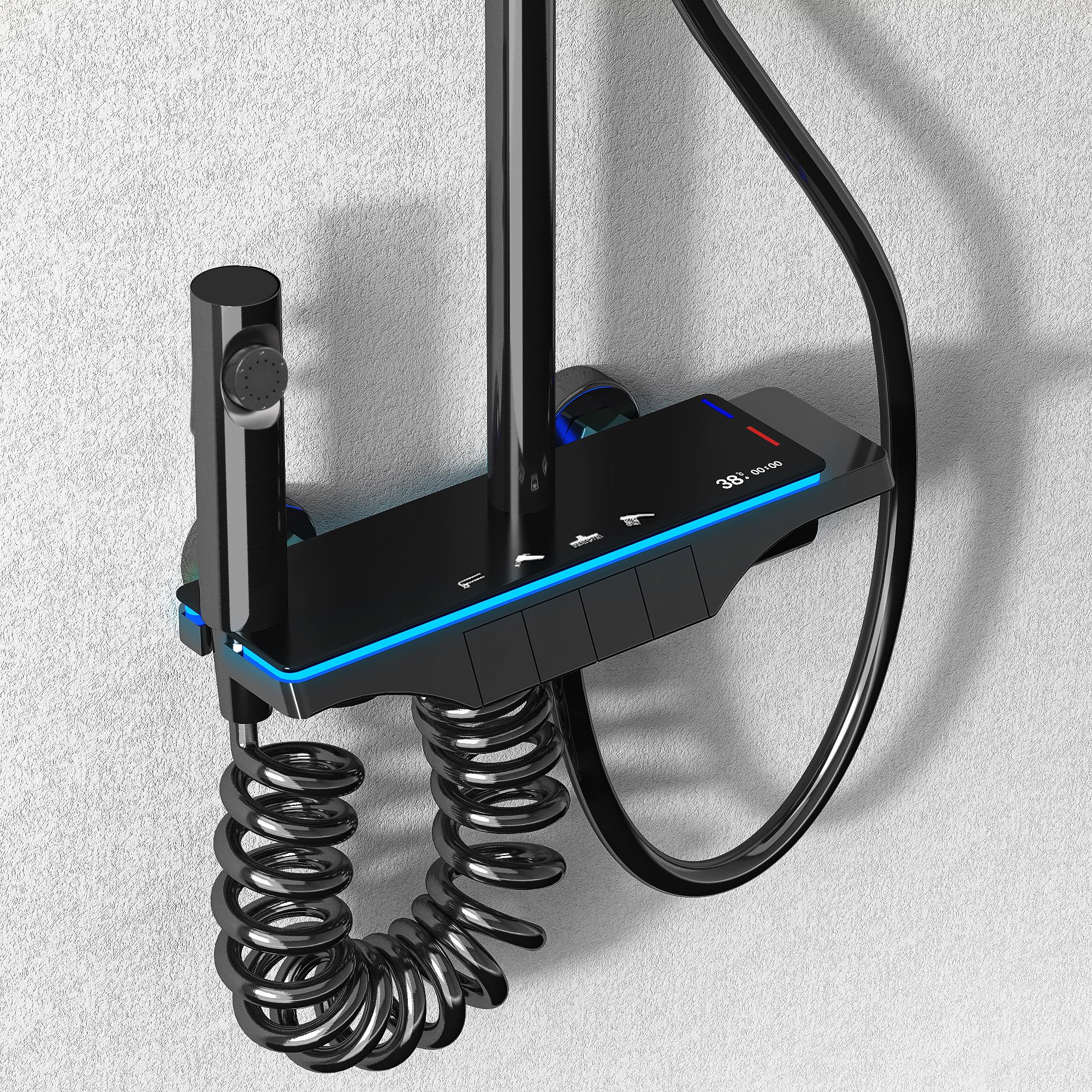 Doucheset REA Savio LED Mat Zwart