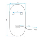 LED wandspiegel OVL 50x100cm Gold - View 9