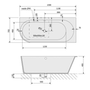 Sussi Vrijstaand Hoekbad 160x70x50cm Cast Marble Rechts Beige/Mat
