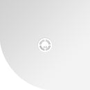 Flexia zaagbare douchebak Cast Marble 90×90 cm Kwartrond Wit