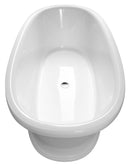 Velia Cast Marble Retro Vrijstaand Ligbad 167x83x62,5 Wit