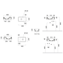 Keramische Fontein 40x23 cm Wit Extra Glanzend Zonder Kraangat