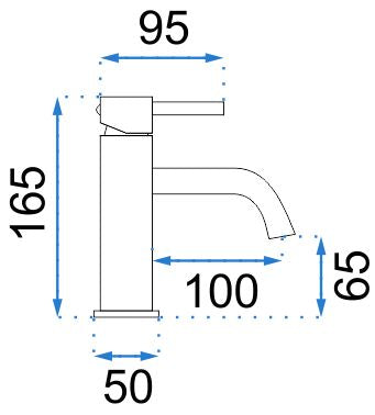 Wastafelkraan Rea Lungo Gold low - View 8