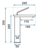 Wastafelkraan REA MODO Black High - View 9