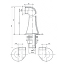 Badrand koppelingsset Antea 1/2" brons