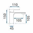 Wastafelkraan Rea Soul Chrom Low - View 6