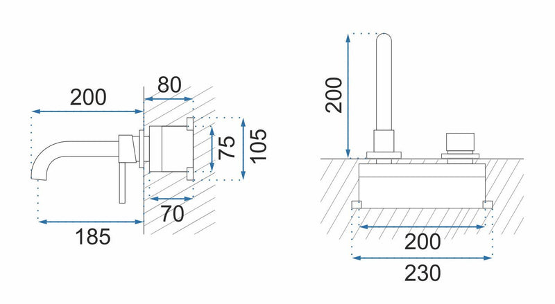 Inbouw wastafelkraan Rea Lungo Long Chrom + BOX - View 10