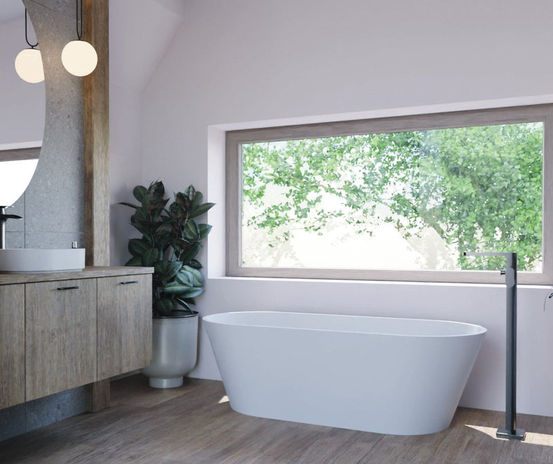 Arcqua Pinto Vrijstaand Ligbad Glans Wit Cast Marble