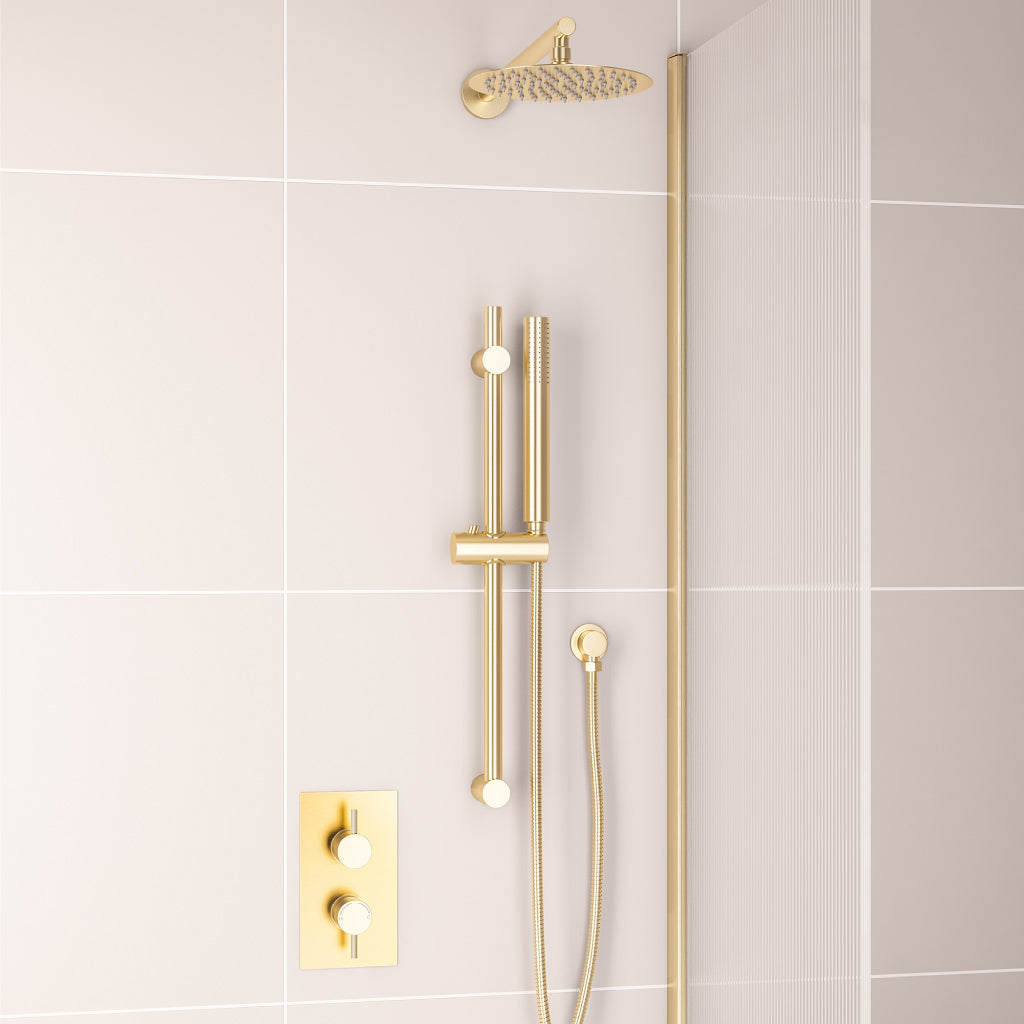 Eastbrook Ronde Inbouw Regendoucheset Geborsteld Messing