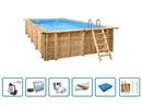 Interline Bali Rechthoekig 790 x 400 x 138 cm Houten Zwembad