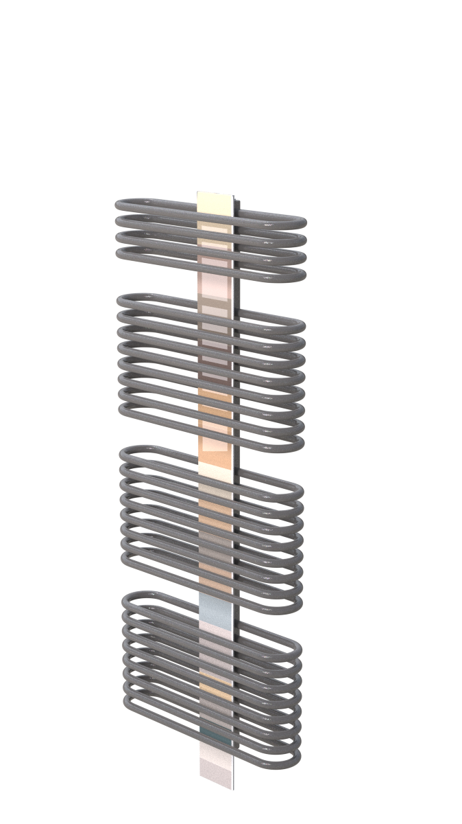 Bial Design Radiator OVAL LINES Platina 600x1374