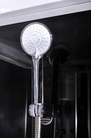 Gesloten douchecabine kwartrond 90x90x215 kitvrij Punto zwart