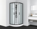 Complete Douchecabine kitvrij 90x90x210 Dallas Zwart met thermostaat