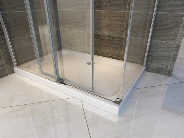 Aloni CR Douchecabine Schuifdeur 120x80 Chroom detailfoto 3