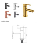 Eenhendel wastafelkraan Aloni Low diverse kleuren