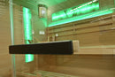 Sauna LUXOR 2 – voor 3 personen, met 6 kW Harvia-oven en veiligheidsglasfront