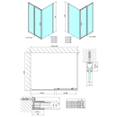 Douche Schuifdeur Easy Mat Zwart 120x190 cm