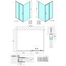 Douche Schuifdeur Easy Mat Zwart 140x190 cm