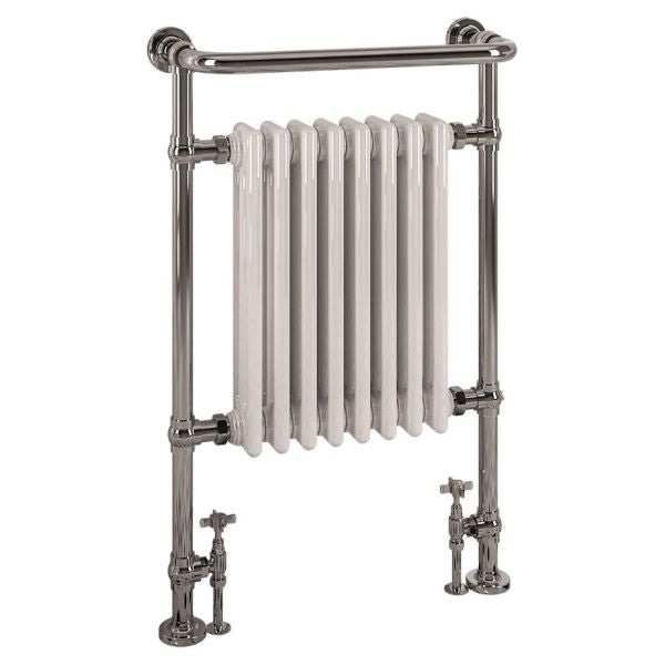 Isbourne Retro Handdoekradiator 94 x 60 cm Chroom / Wit Hoogglans