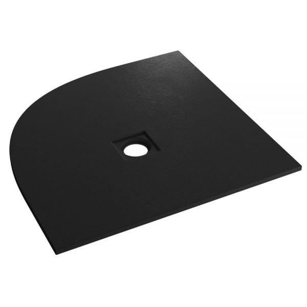 Eastbrook Crossland kwartronde douchebak 80 x 80 x 3 cm - zwart