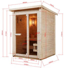 HELSINKI Buitensauna voor 2-3 personen, 165x175x218,9 cm