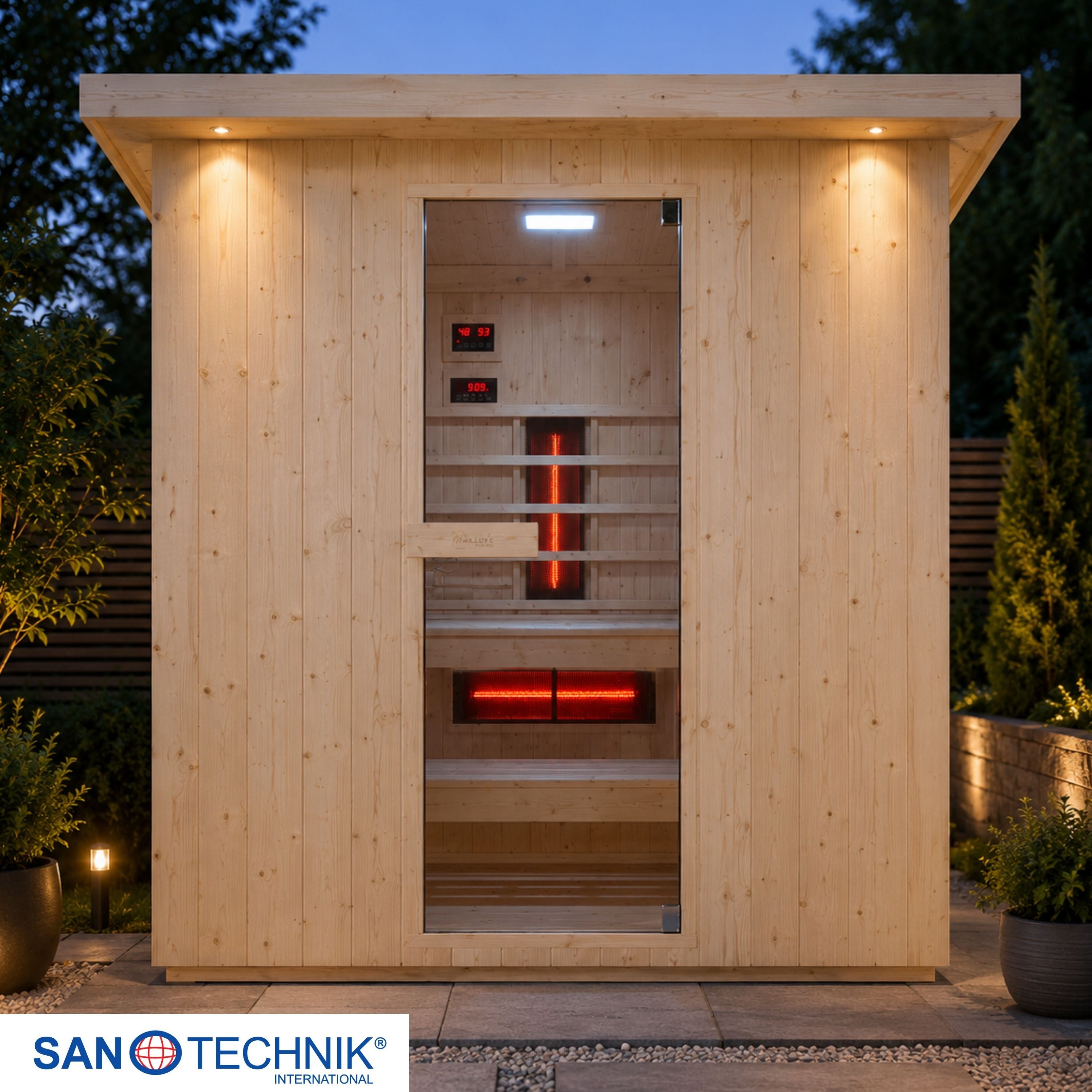 Sanotechnik Lahti Buitensauna voor 6 personen 200x180x200 cm