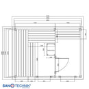 Sanotechnik Vaasa Buitensauna voor 6 personen 310x230x220 cm