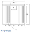 Sanotechnik Hanko Buitensauna voor 6 personen 210x180x210 cm