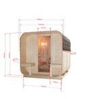 Sanotechnik Göteborg Buiten Sauna 4 Personen Sparrenhout 188,2x220x194 cm