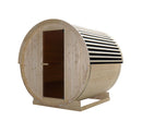 Sanotechnik Nyborg M Buiten Sauna Van Vurenhout (4-Persoons) Met 6 kW Saunaoven – 194,2×204,9×194,9 cm