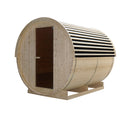 Sanotechnik Nyborg L Buiten Sauna Van Vurenhout (6-Persoons) Met 8 kW Saunaoven – 194,2×244,9×194,9 cm